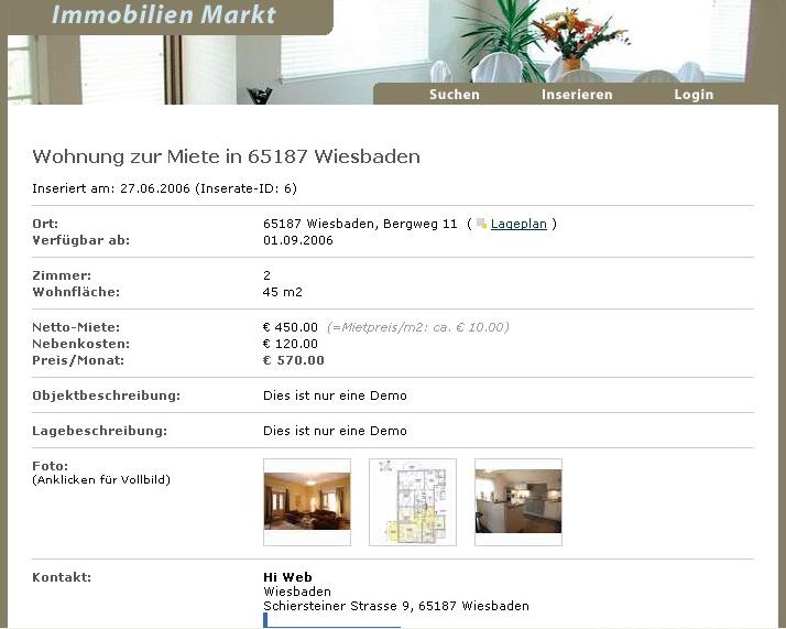 Wohnungs und Immobilien Portal Script