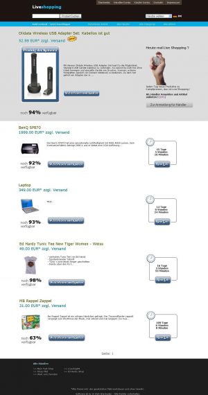 PHP Script Live Shop mit Provisions Modul