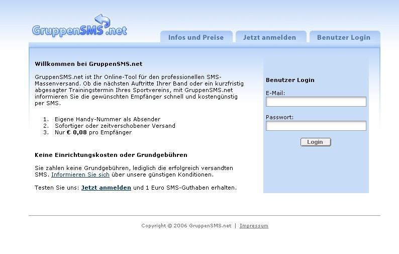 PHP Script SMS für Gruppen SMS Versand