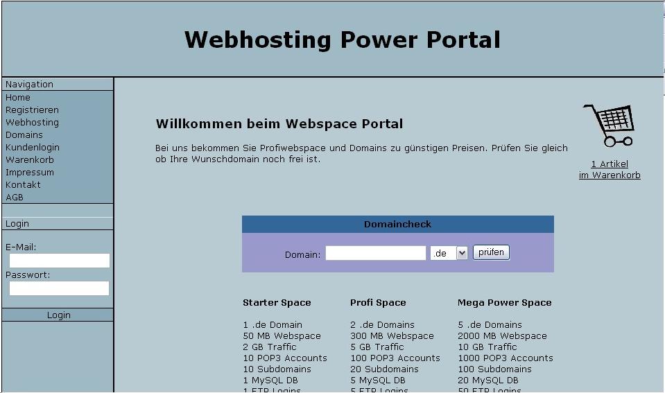 Webhosting Scripte