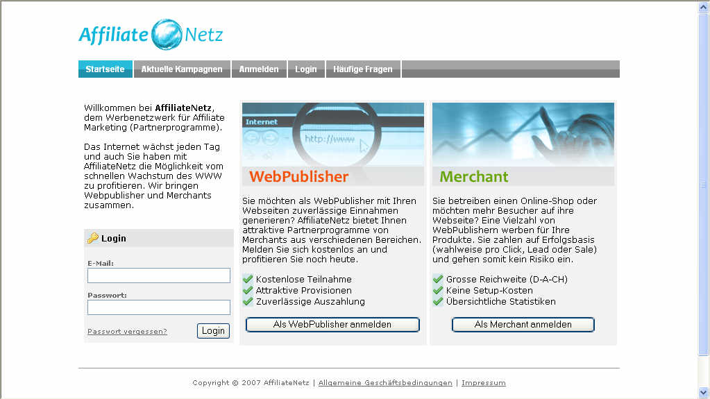 PHP Script Affiliate-Netzwerk Script