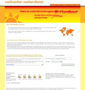 PHP Script Professioneller weltweiter Wetterdienst