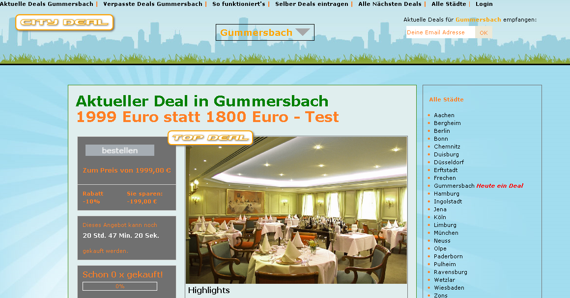 City Deal Gutschein Scripte