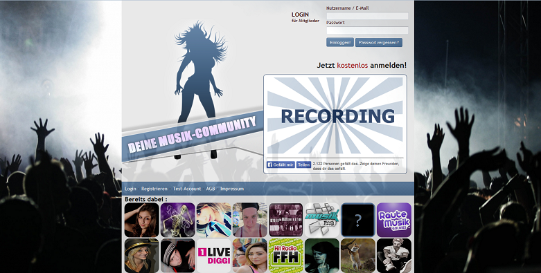 PHP Script Webradio und Musiker Social Netzwerk Community Standart