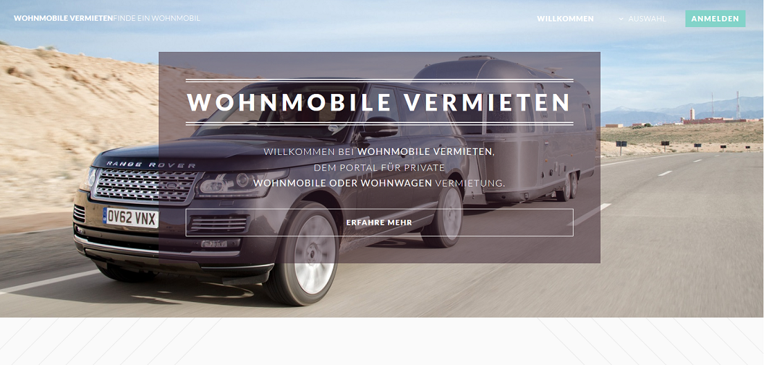 Wohnmobile & Caravan Mieten Script mit Kalender Funktion