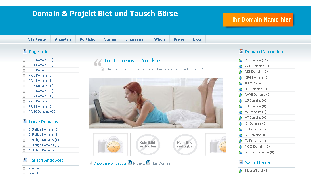 Profi Domain & Projekt Biet und Tausch Börse V2