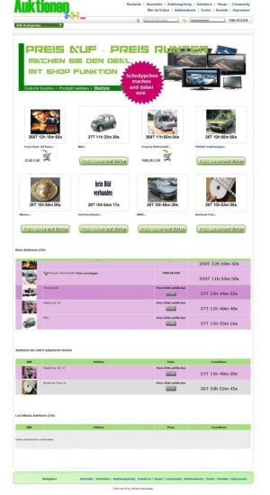 PHP Script Pay Per Watch & Bid Auktions System - Mit Shop Funktion