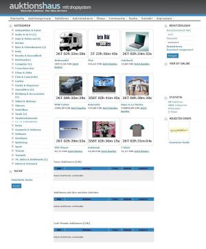 Power Countdown Auktions Community Portal mit Gebühren Funktion,Shop Script und Flatrate Funktion